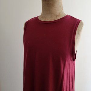 Maroon Sleeveless Blousy Tee